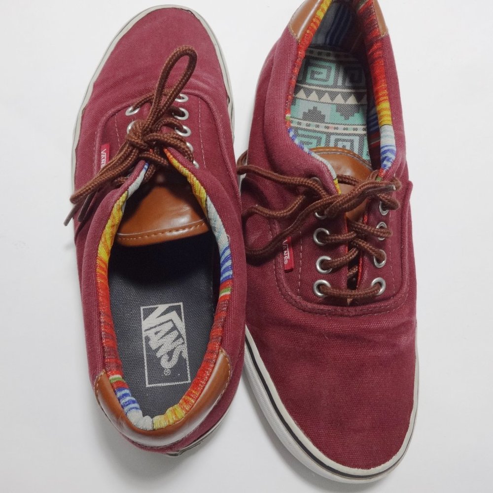 VANS Red Boat Shoes Size 10 - Picture 15 of 16